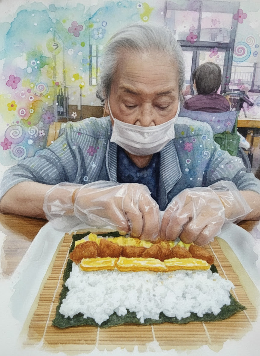海苔巻 デイサービスセンター大野木 海苔巻きバーガー114 | たより | デイ